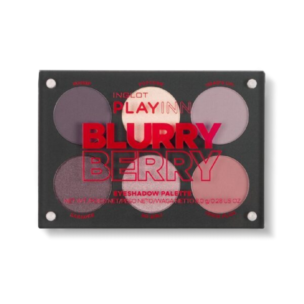 פלטה מגנטית ייחודית המכילה 6 צלליות Blurry Berry INGLOT